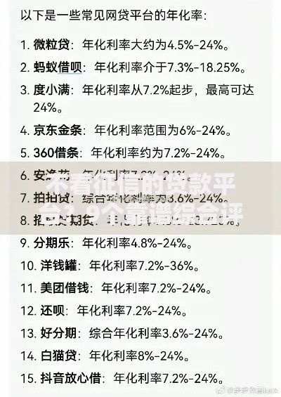 不看征信的贷款平台？9个靠谱综合评价不足借款平台能够借到钱推荐