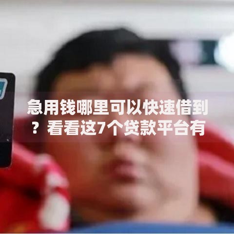 急用钱哪里可以快速借到?看看这7个贷款平台有没有能下款的 急用钱哪里可以快速借到?看看这7个贷款平台有没有能下款的